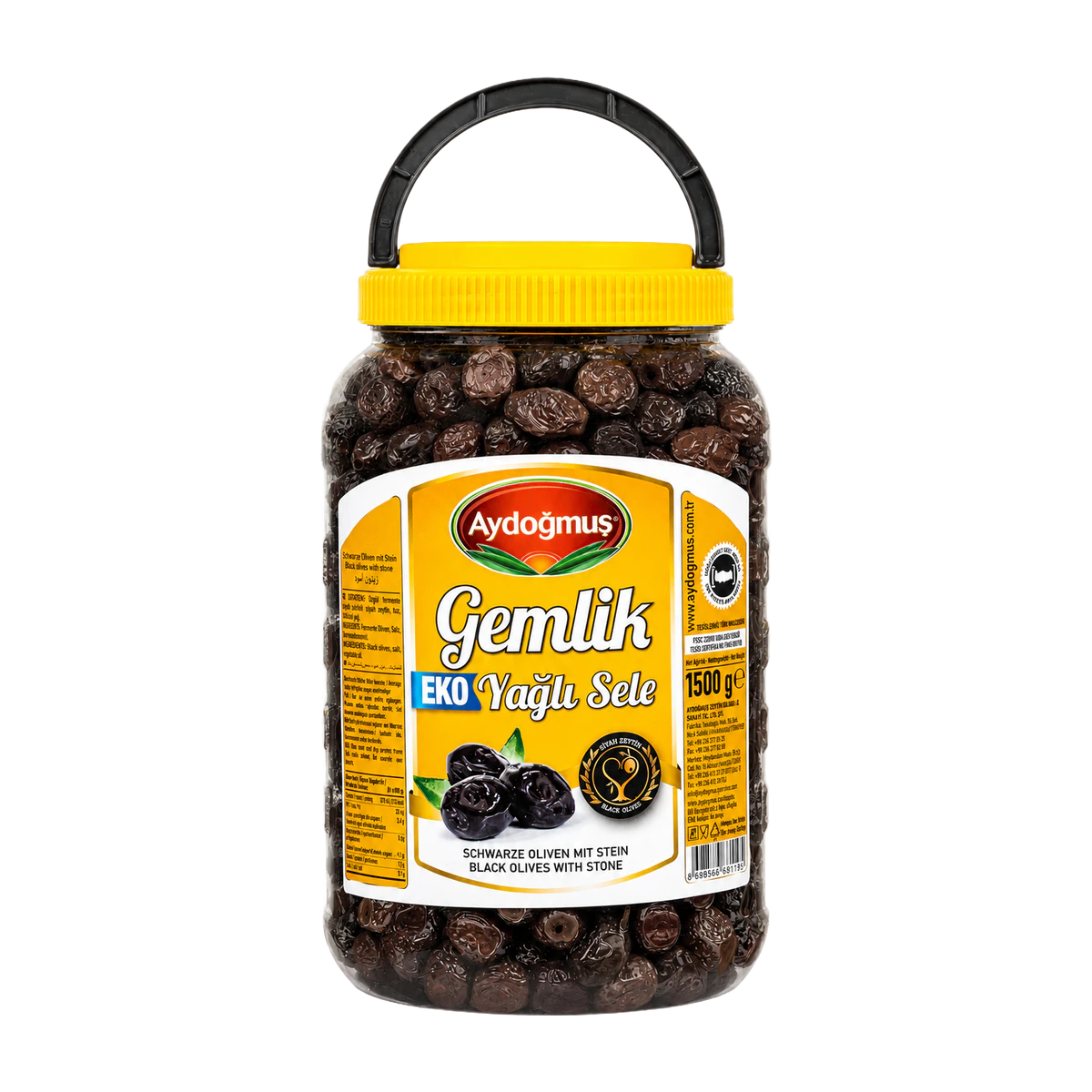 Gemlik Siyah Zeytin Sarı Kapak 2200 cc 321-380 XS-2XS