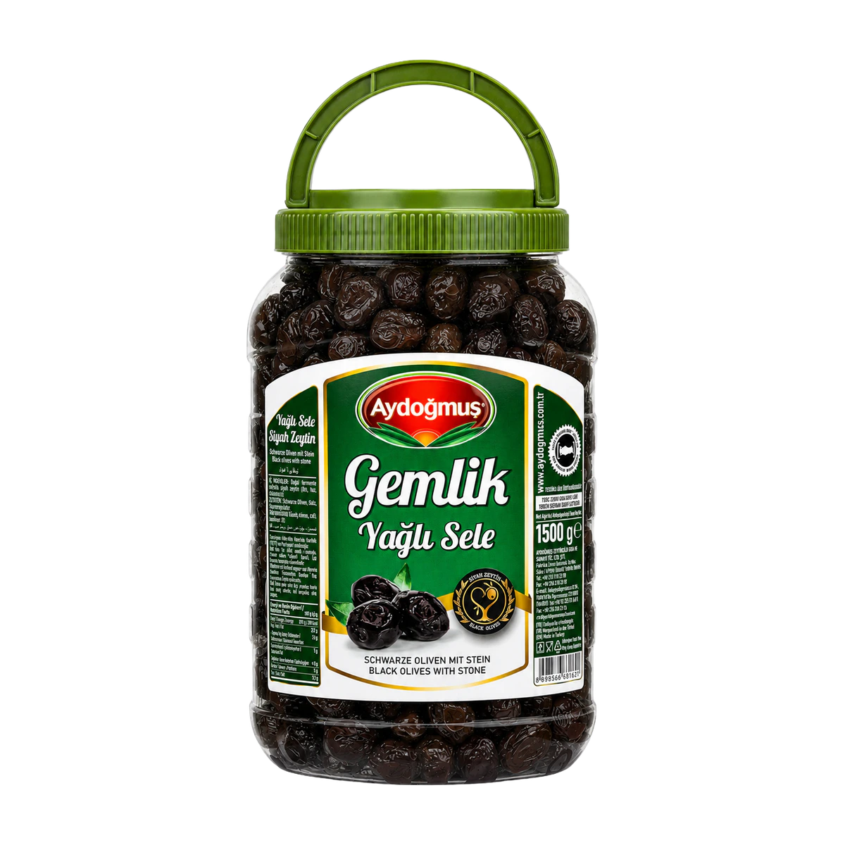 Gemlik Siyah Zeytin Yeşil Kapak 2200 cc 201-260 XL-L