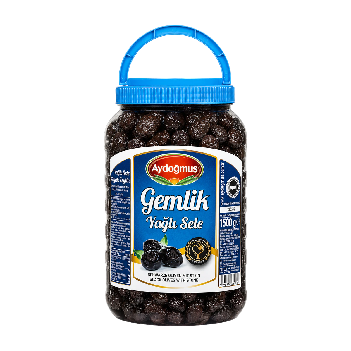 Gemlik Siyah Zeytin Mavi Kapak 2200 cc 261-320 L-M