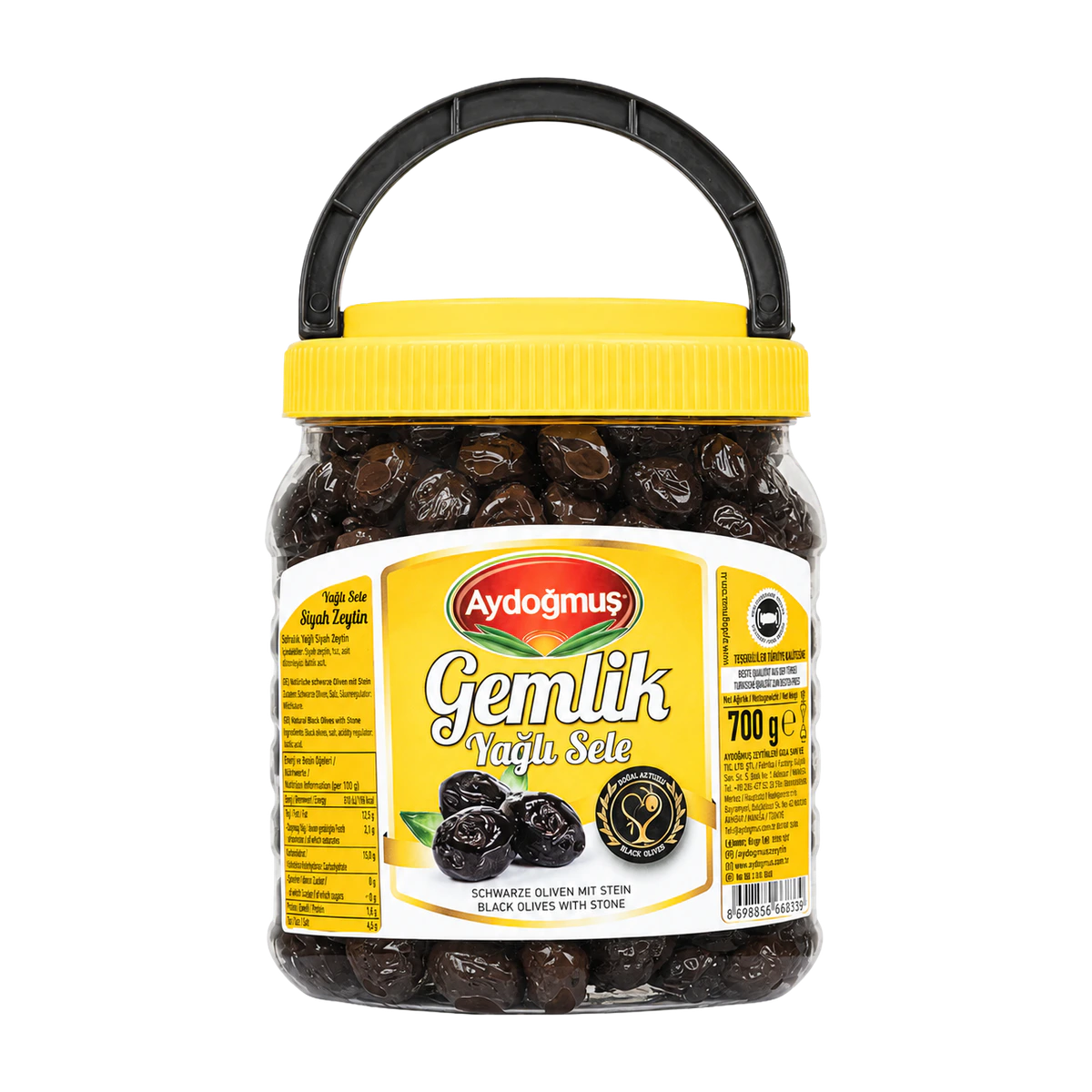 Gemlik Siyah Zeytin Sarı Kapak 1100 cc 321-380 XS-2XS