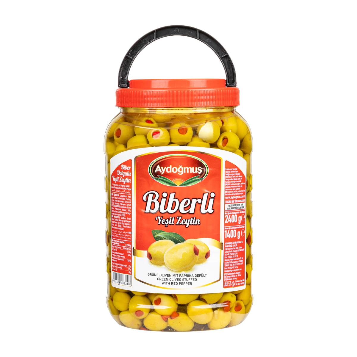 Yeşil Zeytin Biberli 2200 cc 201-230 XL
