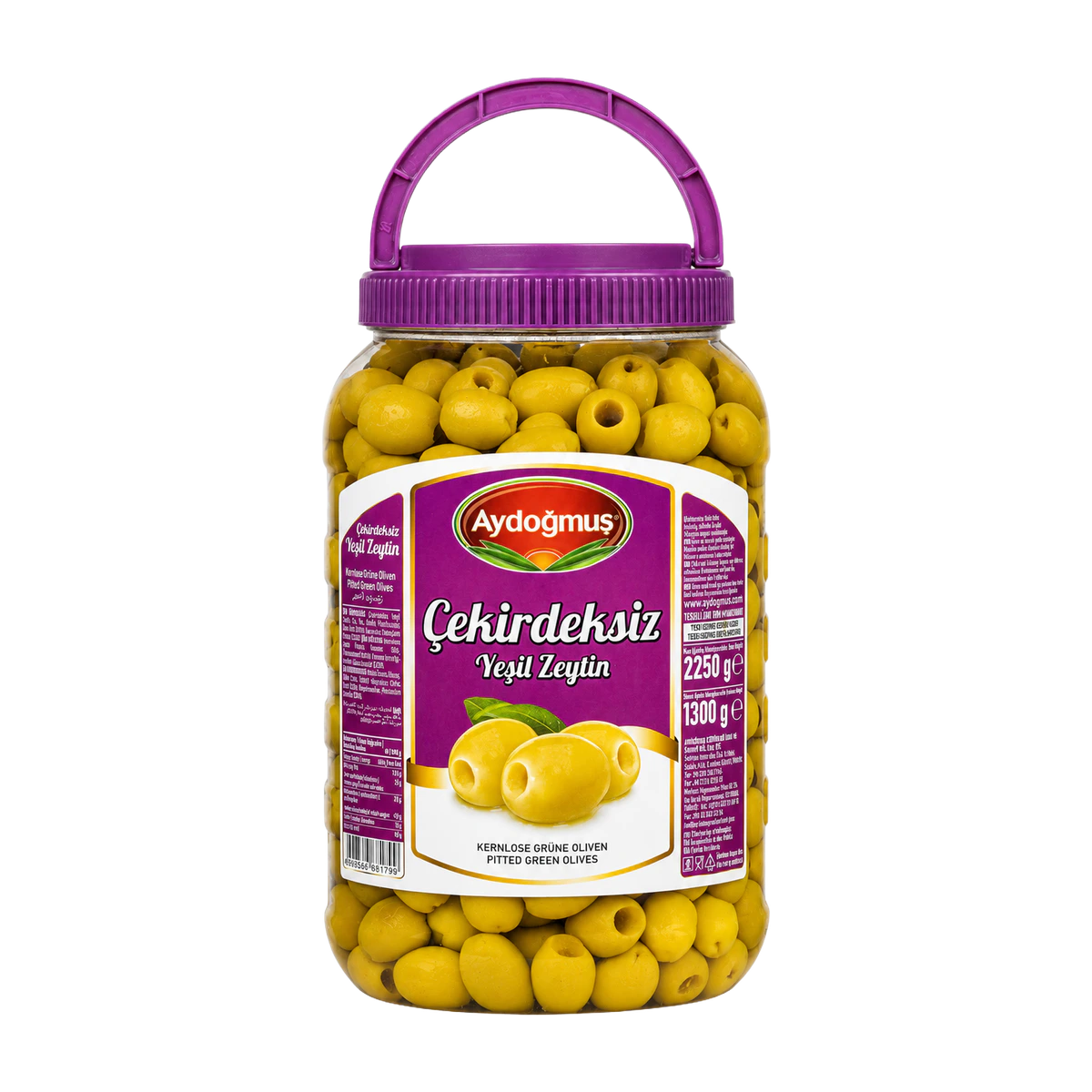 Yeşil Zeytin Çekirdeksiz 2200 cc 201-230 XL